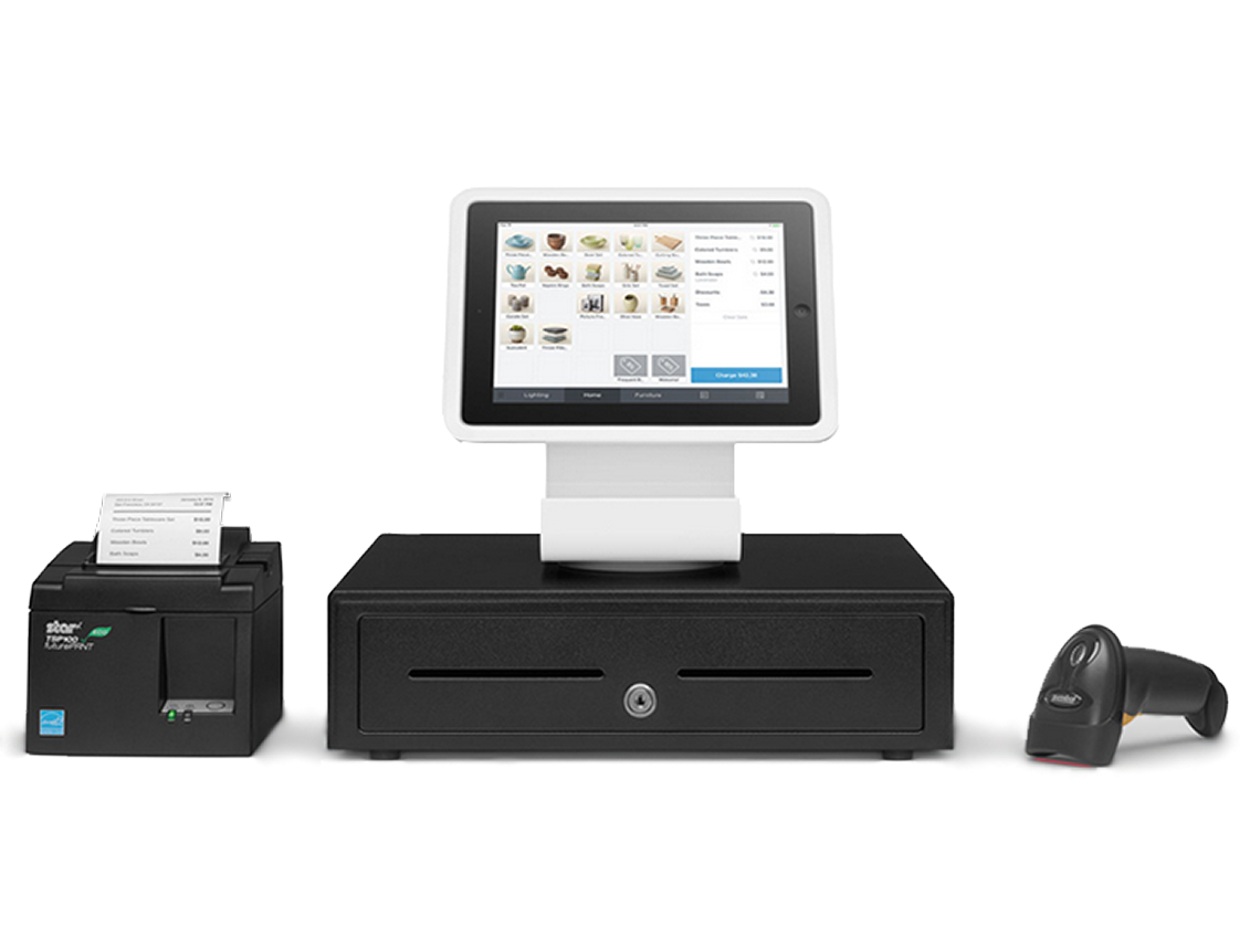 Cash Register with sleek dual screen system